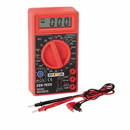 Multimeter to test a car battery