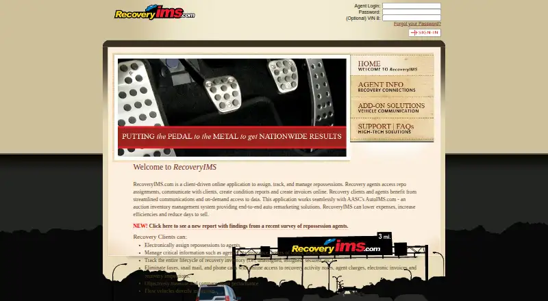 RecoveryIMS's website