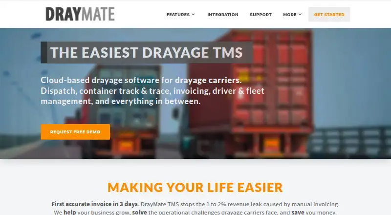 DrayMate's website