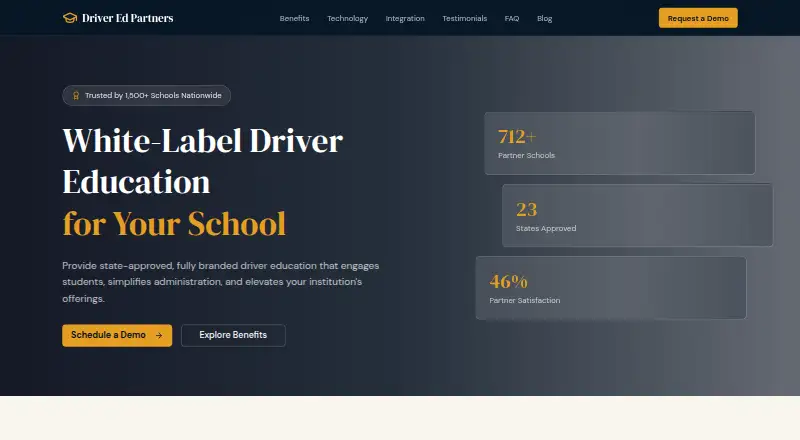 Driver Ed Partners's website