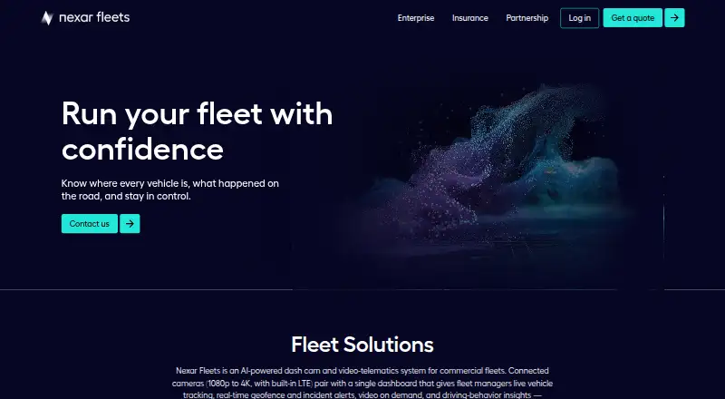Nexar Fleets's website