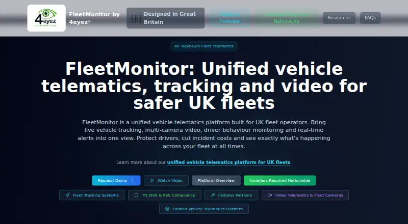 4eyez FleetMonitor's website