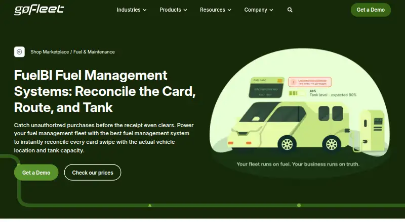 FuelBI's website
