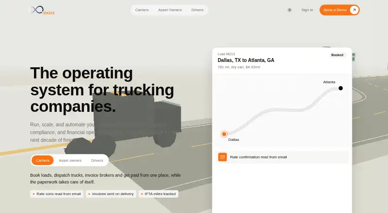 Infinity Trucker's website