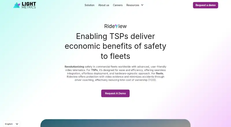 LightMetrics RideView's website