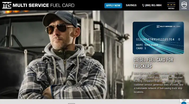 Multi Service Fuel Card's website
