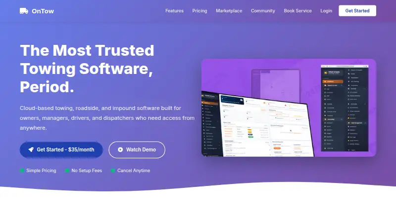OnTow's website