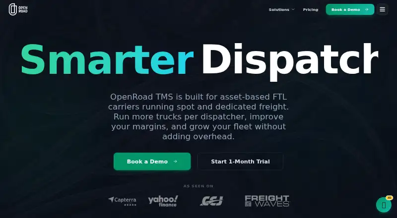 OpenRoad TMS's website