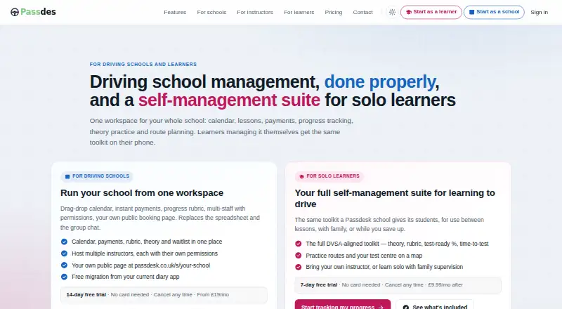 Passdesk's website