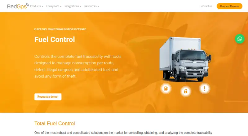 RedGPS Fuel Control's website