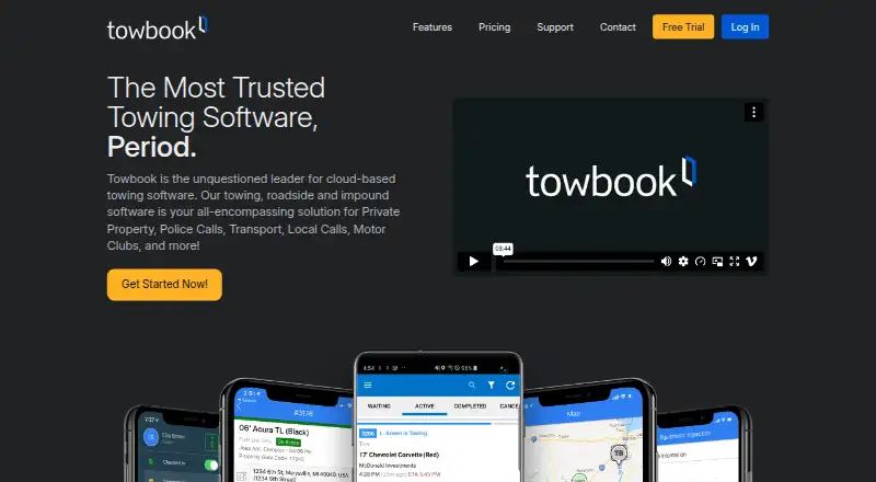 Towbook's website