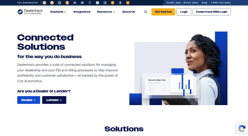 Dealertrack DMS's website