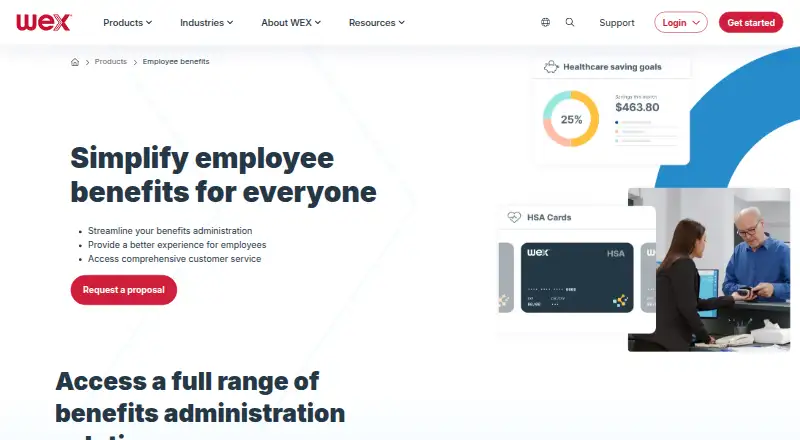 WEX Benefits's website